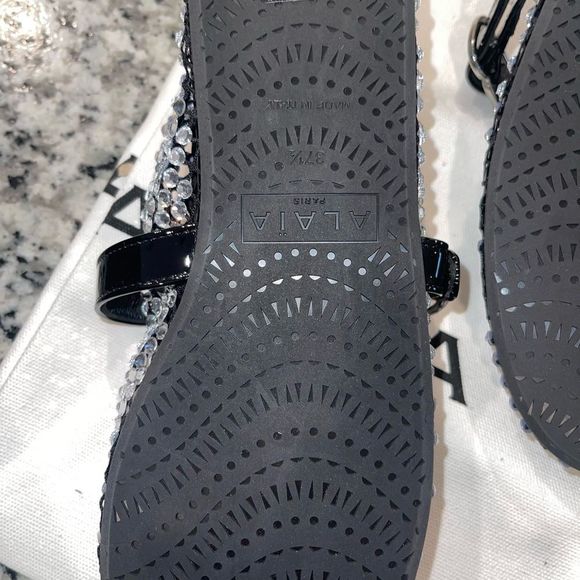 Alaia Mesh Rhinestone Ballet Flats - Picture 4 of 10